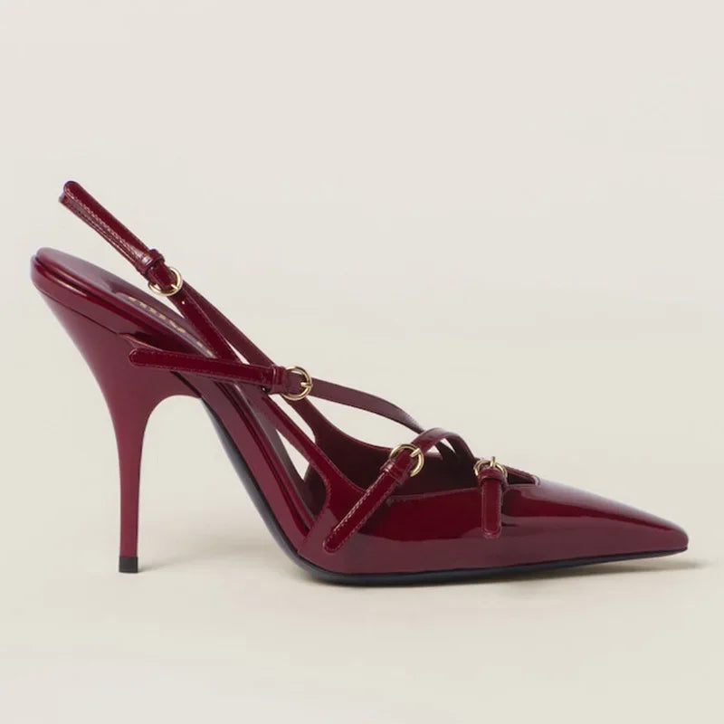 High Heels Pointed-toe Back Loop -