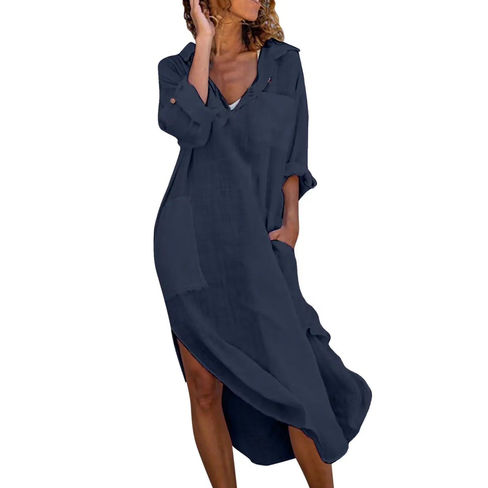 Dress Shirt for Women Linen Cotton Clothing -