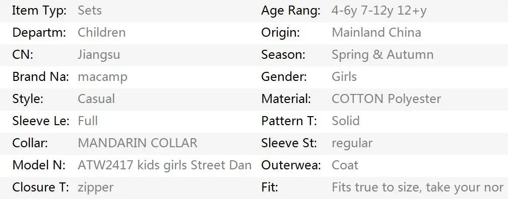 Teen children clothes Girl Dance Clothes Set Short Zipper Coat+Pants 2pcs Kids suit Tracksuits Clothing outfits 5 6 7 9 11 13 15 -