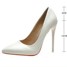 Women Shoes Red High Heels Sexy Pointed Toe 12cm Pumps Wedding Dress Shoes Nude Black Color Red Rubber Bottom High Heels -
