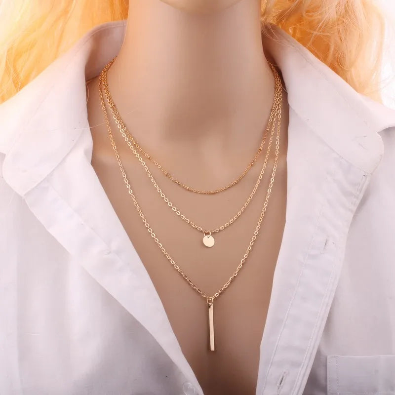 Layered Chain Necklace -