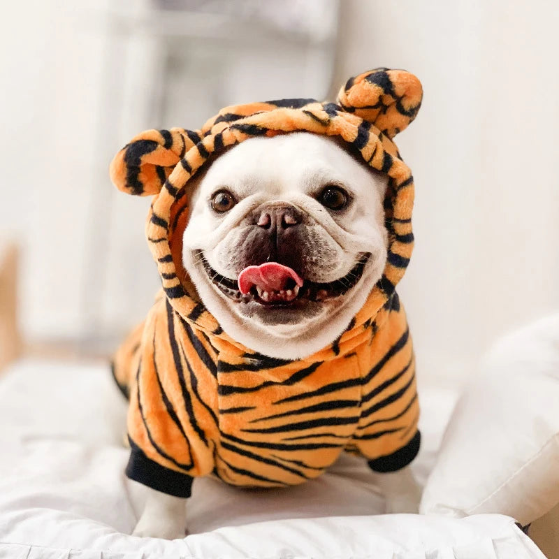 Keep your furry friend cozy and stylish with these soft, warm fleece dog jumpsuits—perfect for colder days and ensuring your pet stays comfortable! -