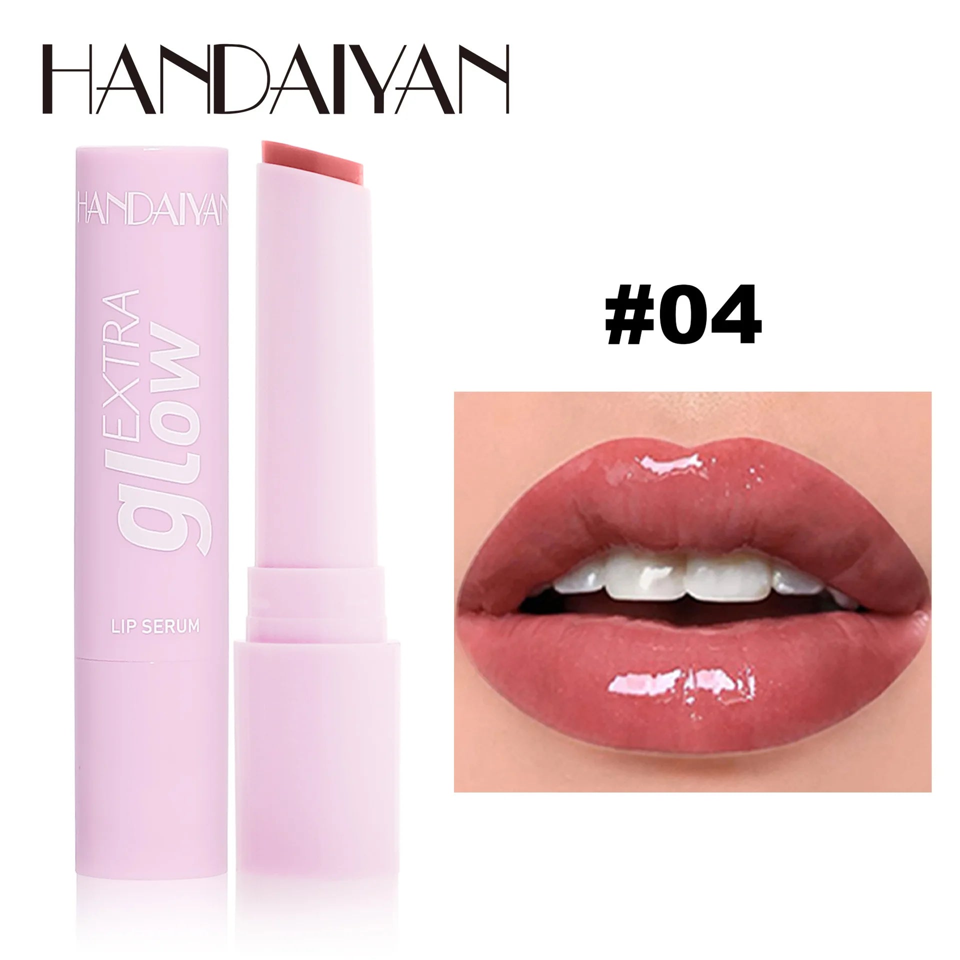 Handaiyan Long Lasting Lipstick Waterproof Moisturizing MIrror Watery Jelly Lip Stick Lip Plumper Lip Balm Makeup -