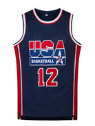 Men's Embroidered Team USA Basketball Jerseys (Throw Back) -