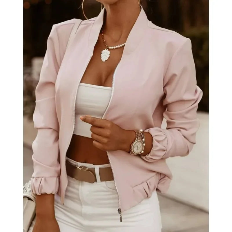 Stay stylish and warm with this women's jacket—perfect for any season! -