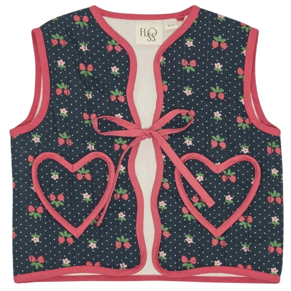 Kids Girls Clothes 25AW New Toddler Cute Bow Strawberry Printed Dresses Denim Vest Dress Jeans Children Clothing -