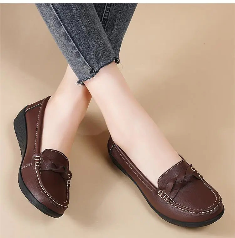 Genuine Leather Women Flats -