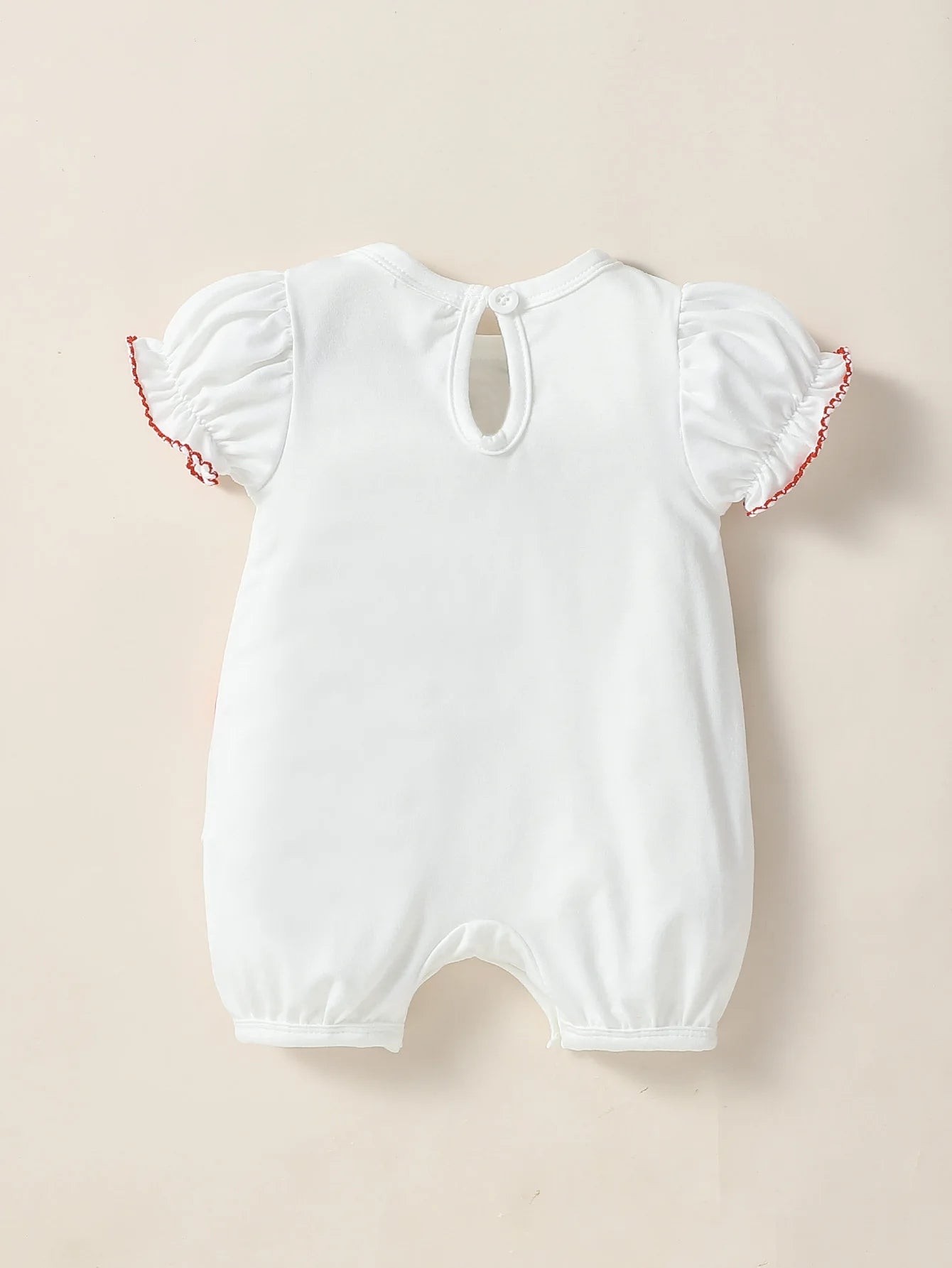 Keep your baby girl comfy and cute with this short sleeve romper featuring fun cartoon designs! -