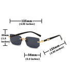 Rimless Sunglasses Rectangle Fashion Popular Women Men Shades Small Square Sun Glasses For Female Male Summer Traveling Oculos -