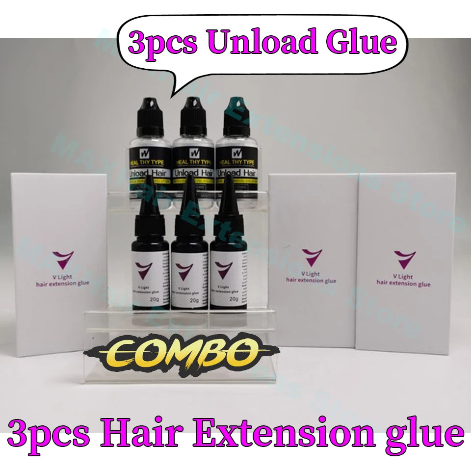 V-Light Technology Hair Extension Machine white Hair Extension Tools Kit Set with V light Hair extension glue -