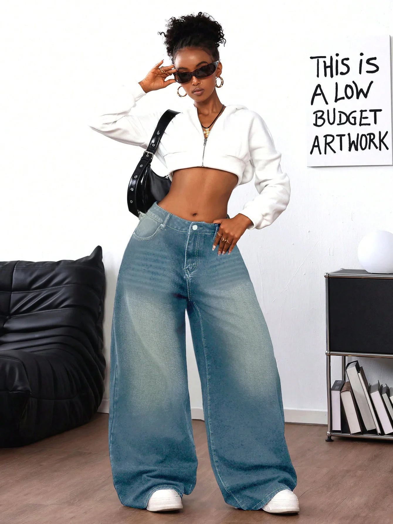 Stay cool and comfy in these trendy baggy jeans for women! -