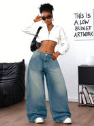 Stay cool and comfy in these trendy baggy jeans for women! -