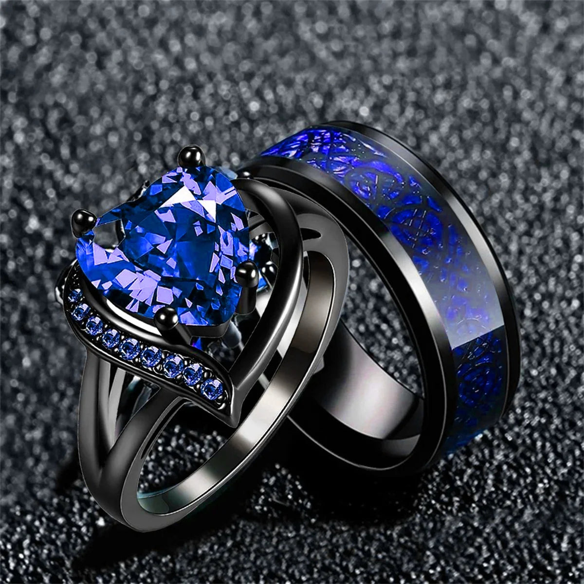 Fashion Couple Rings Romantic -