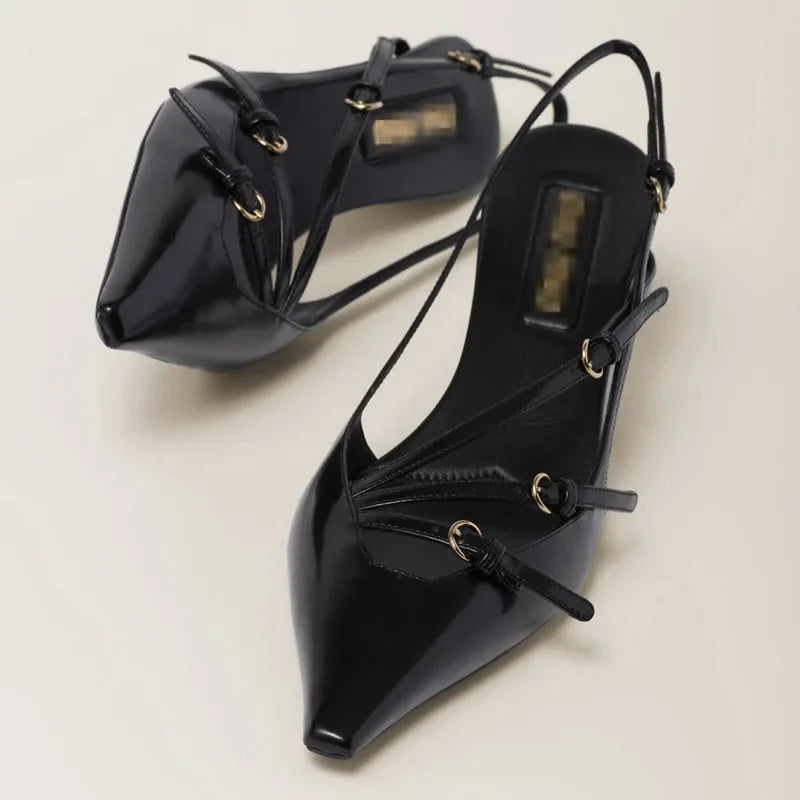 High Heels Pointed-toe Back Loop -