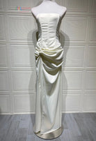 Satin Strapless Maxi Dress -