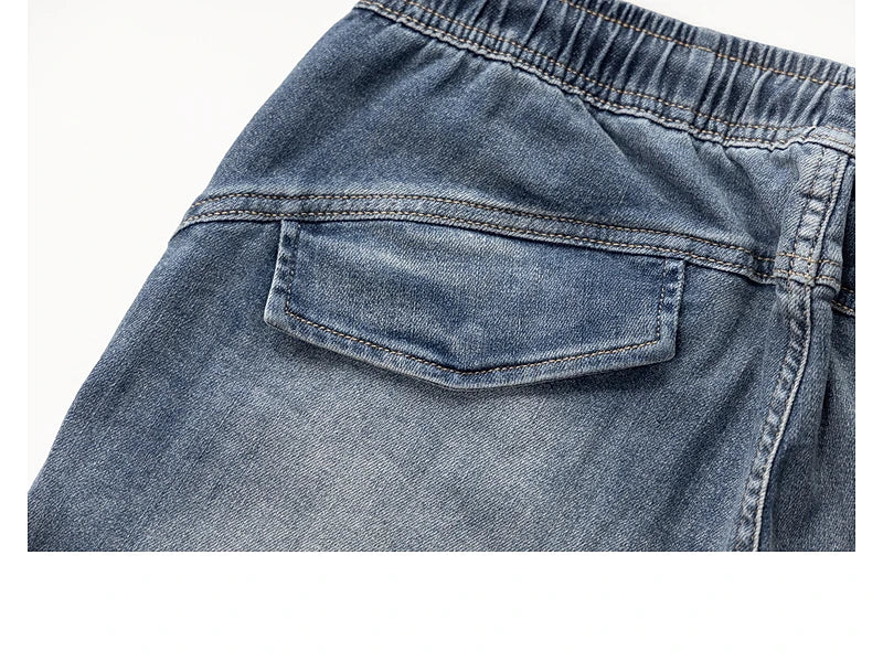 Classic Washed Blue Denim Jeans for Men -