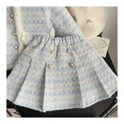 Children's Clothing Sets Tweed Scented Suit Fleece Coat + Pleated Skirt 2pcs Sets Baby Girl Clothes Kids Clothes 2 To 7 Years -