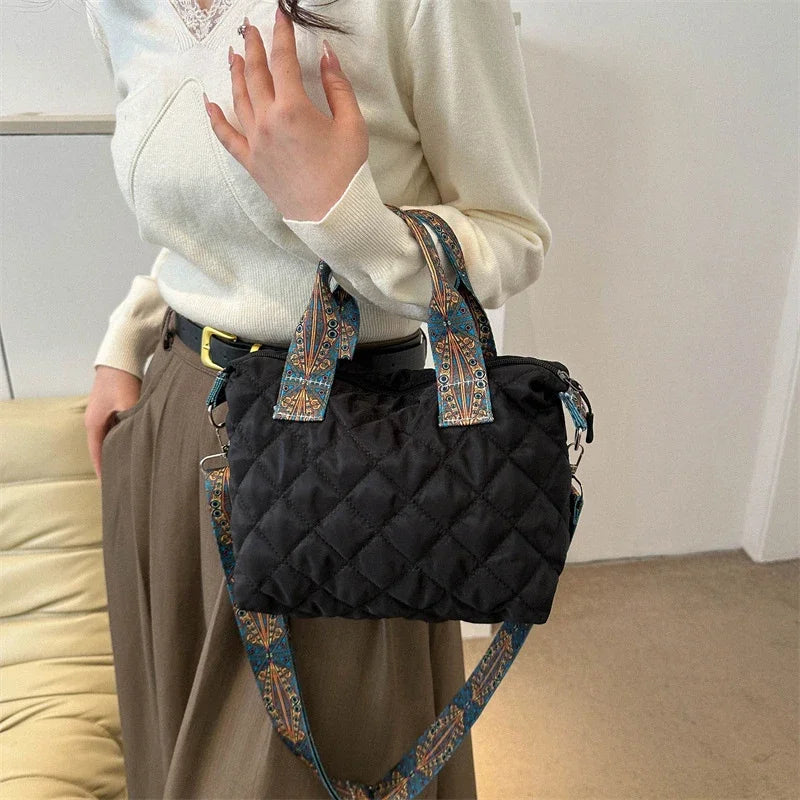 Elevate your style with these luxury designer shoulder crossbody bags for women. Featuring a quilted padded design from a top designer brand, these handbags are perfect for adding a touch of elegance to any outfit. -