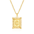 Stainless Steel Initial Letter Necklace For Women & Men -