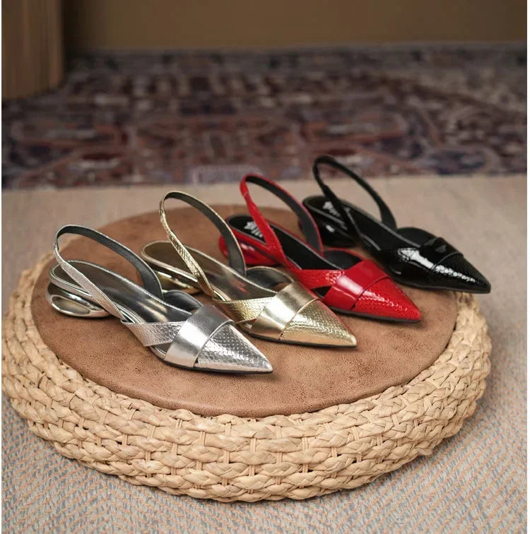 Shoes for Women 2024 Fashion Slip on Women's Pumps Autumn Pointed Toe Shallow Solid Dress Low-heeled Casual Office Ladies Shoes -