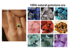 18K Gold Natural Crystal Stone (Tiger Eye) -