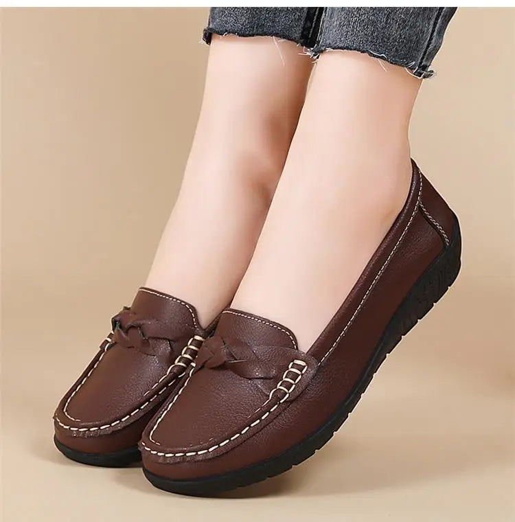 Genuine Leather Women Flats -