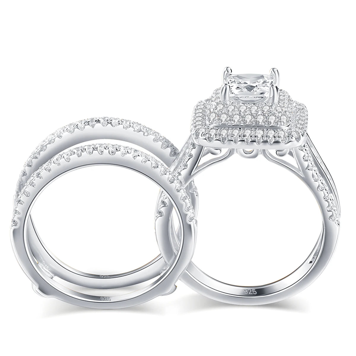 2PCS Moissanite Rings -