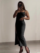 halter strap hip dress -