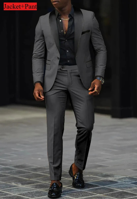 Men Formal Slim Fit Tuxedo -