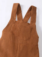 Dress your toddler boy or girl in cozy style with these brown corduroy strap pants—perfect for everyday comfort and cuteness 0-3 Years! -