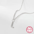Sterling silver light luxury exquisite letter pendant necklace -