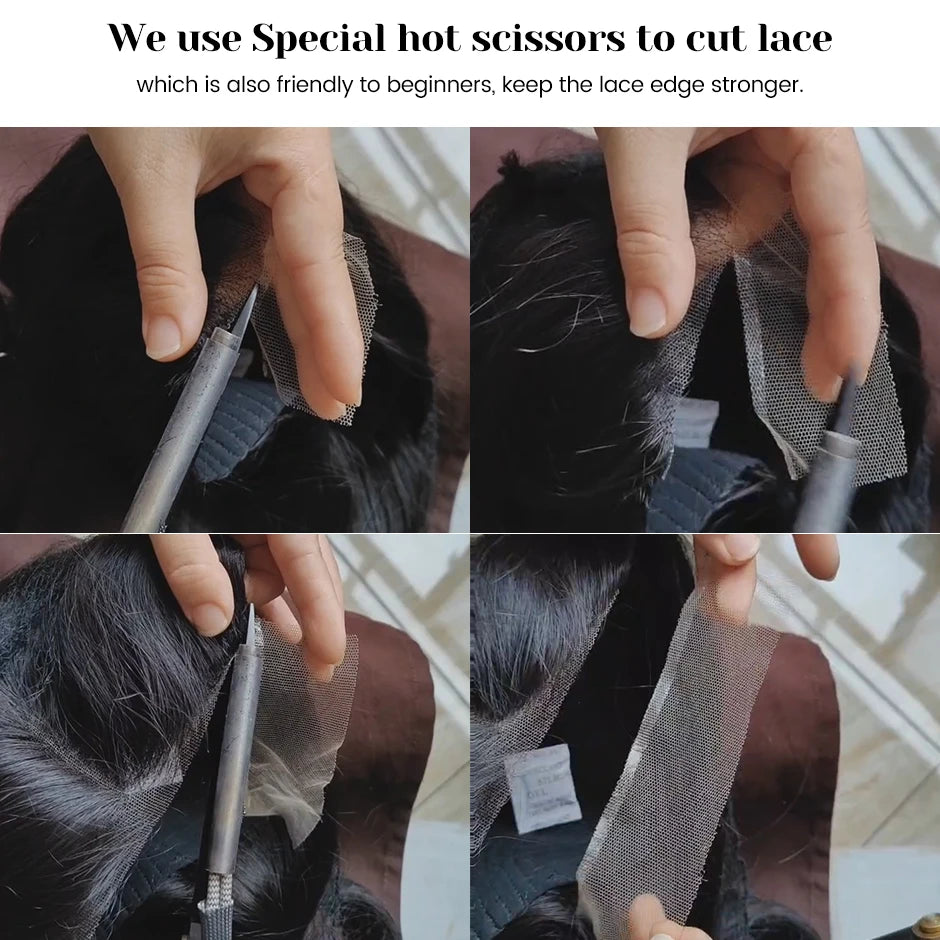 Wear Go Glueless Wigs ISEE Hair Brazilian Kinky Straight 7x5 HD 100% Glueless Preplucked Human Wigs Ready To Go Pre Cut No Glue -