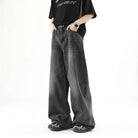 Men Denim Pants Blue Washed Male Jeans -