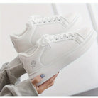 Women Casual Shoes New Spring White Sneakers Breathable Flower Lace-Up Women Sneakers Women Shoes Fashion Embroidered -