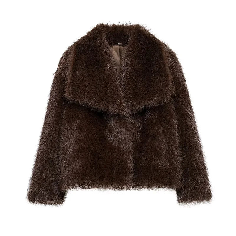 Fur Coat Plush Fluffy Women's -