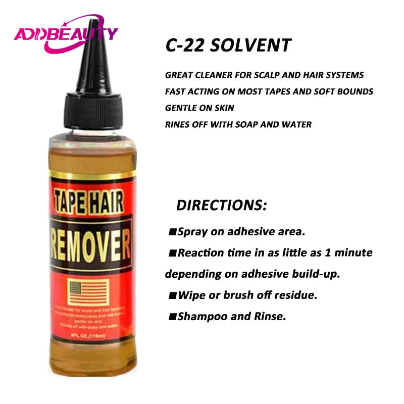 Ultra Hold Walker Tapes C-22 Glue Remover for Lace Front Wigs Human Hair Toupee 15ml Adhensive Glue Tape Waterproof Glue Remover -