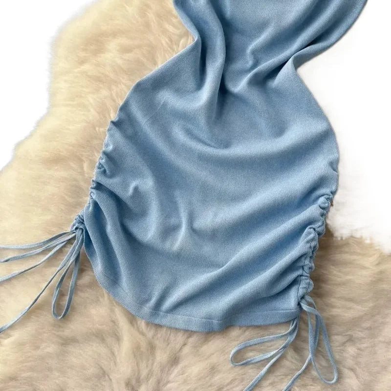 Blue Halter Dress -