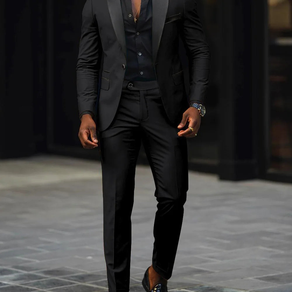 Men's Business Casual Two-piece suit -
