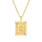 Stainless Steel Initial Letter Necklace For Women & Men -