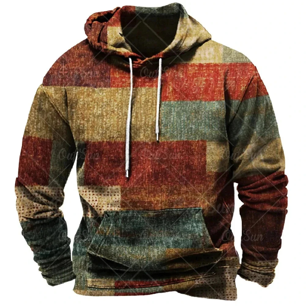 Men's Plaid Hoodie -