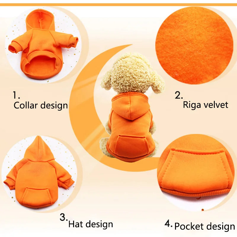 Fashion Pet Clothes For Dogs Coat Jackets Cotton Hoodies Dog Clothes Puppy Pet Overalls For Dogs Cat Clothing Pets Outfit S225 -