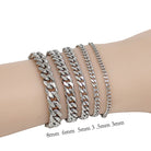 10 Pcs Cuban Bracelet Stainless Steel -