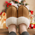 Evshine Women Plush Cotton Slippers Winter Indoor Warm Soft House Slipper Comfort Memory Foam Slides Outdoor Fur Fuzzy Flat Shoe -