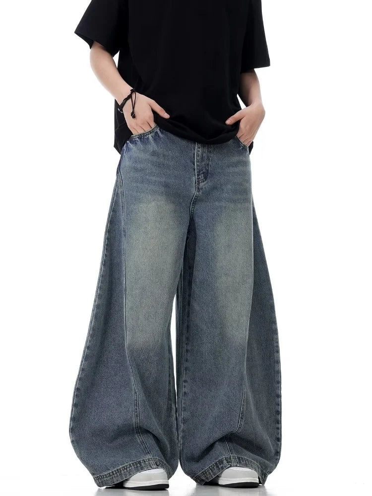Step out in style with these new vintage blue baggy jeans for women—comfort meets classic cool! -