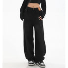 Embrace timeless style with these female classic retro high-waist baggy jeans—perfectly combining comfort and vintage flair! -