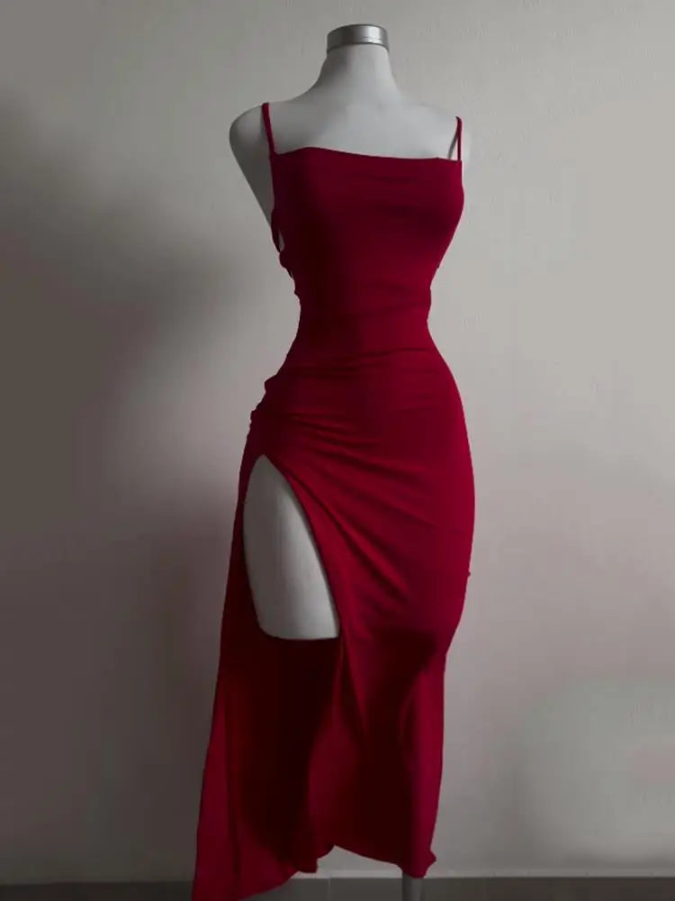 halter strap hip dress -