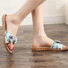 Ladies' Bohemian Style Bow Flower Linen Slippers Sandals Beach Shoes Home Shoes Beach Slippers Indoor Non Slip Shoes 2024 -