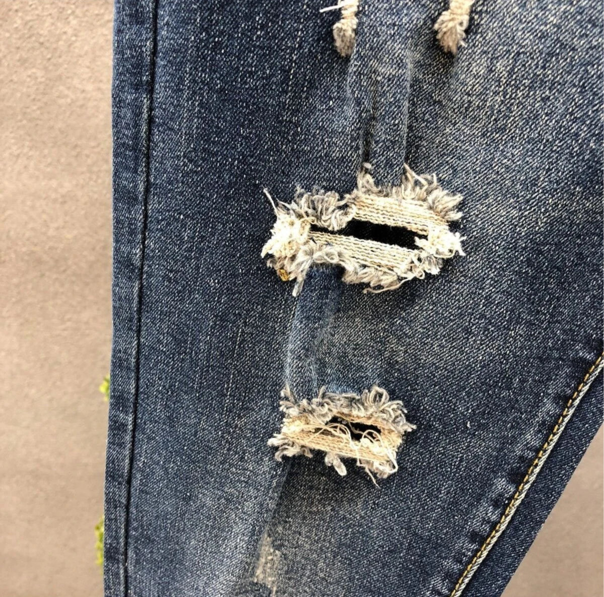 Cropped Jeans for Men Ripped -
