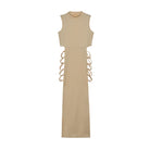 Criss Cross Cut Out Sleeveless Dress -