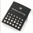 12 Pairs Of Luxurious, Simple, Shiny, And Caring Zirconia Earrings -